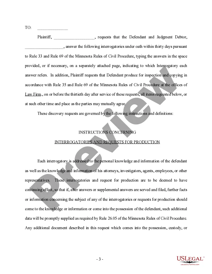Get Plaintiff's Post-Judgment Interrogatories and Requests for Production Preview Plaintiff's Post-Judgment Interrogatories and Requests for Production