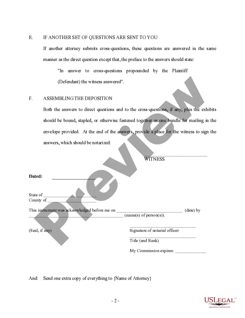 Get Reporter's Checklist for Taking of Depositions Preview Reporter's Checklist for Taking of Depositions