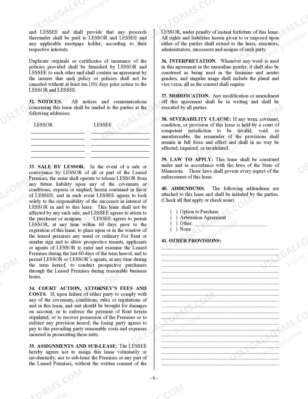 Preview Commercial Building or Space Lease