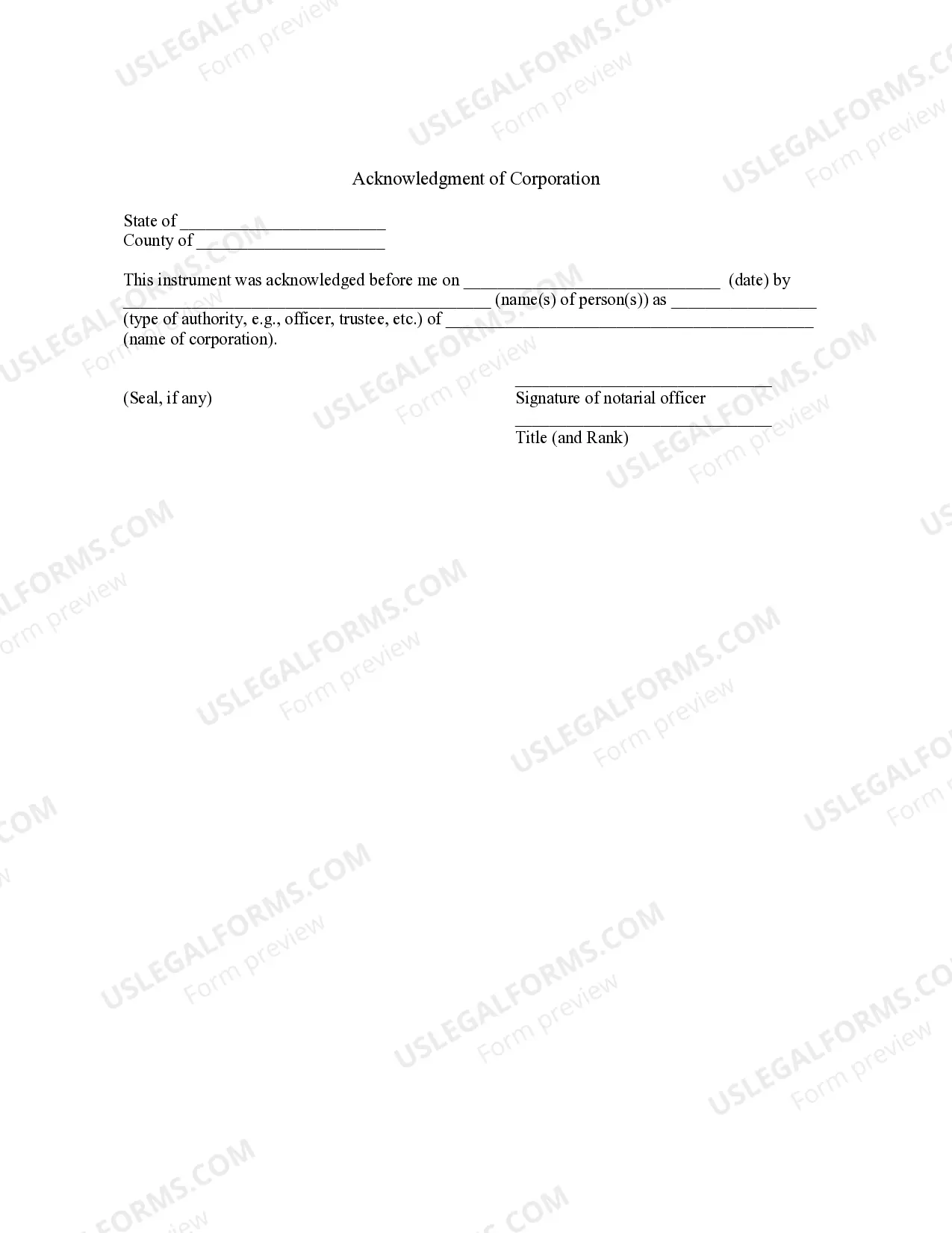 Preview Bill of Sale without Warranty by Corporate Seller