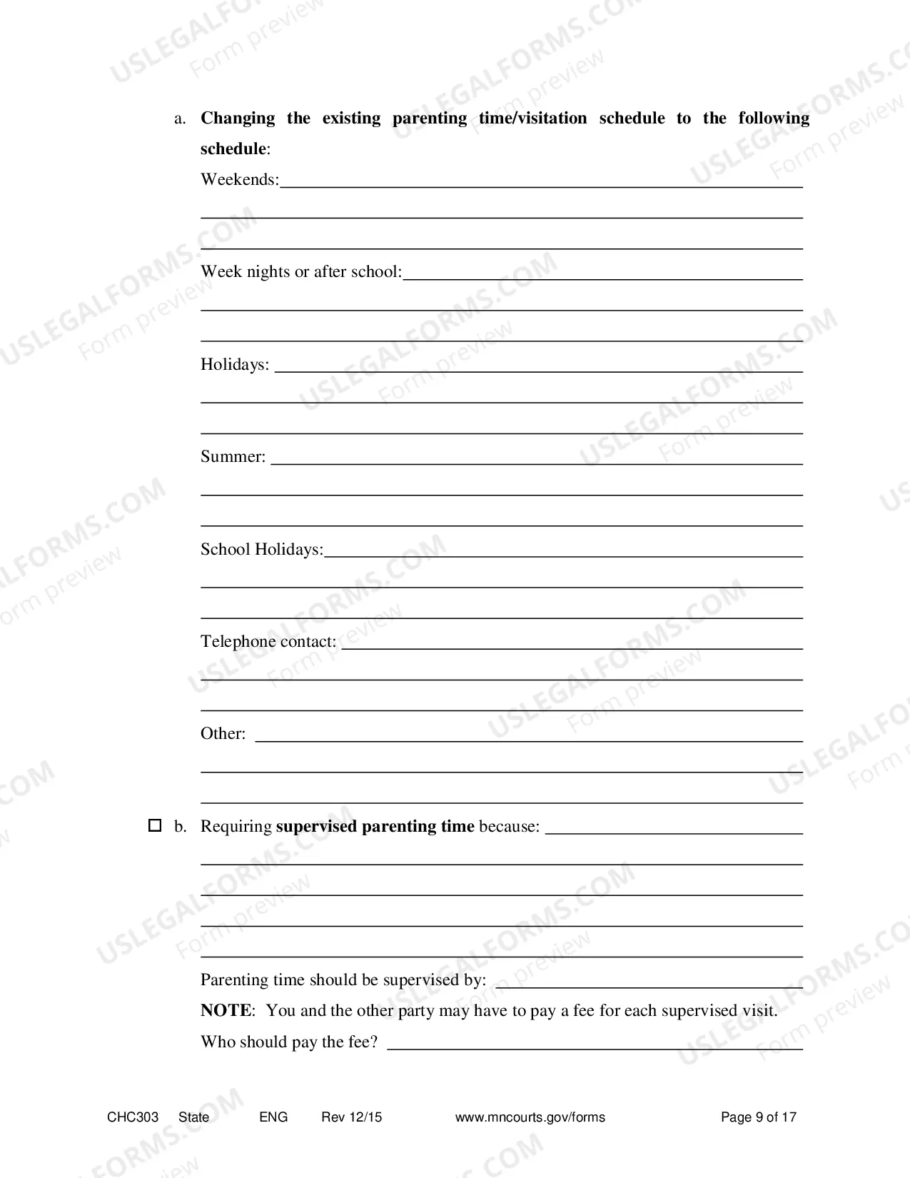 Preview Affidavit in Support of Motion to Change Custody