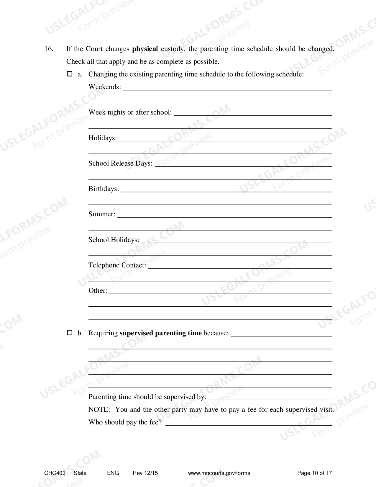 Preview Affidavit in Support of Responsive Motion for Change of Custody