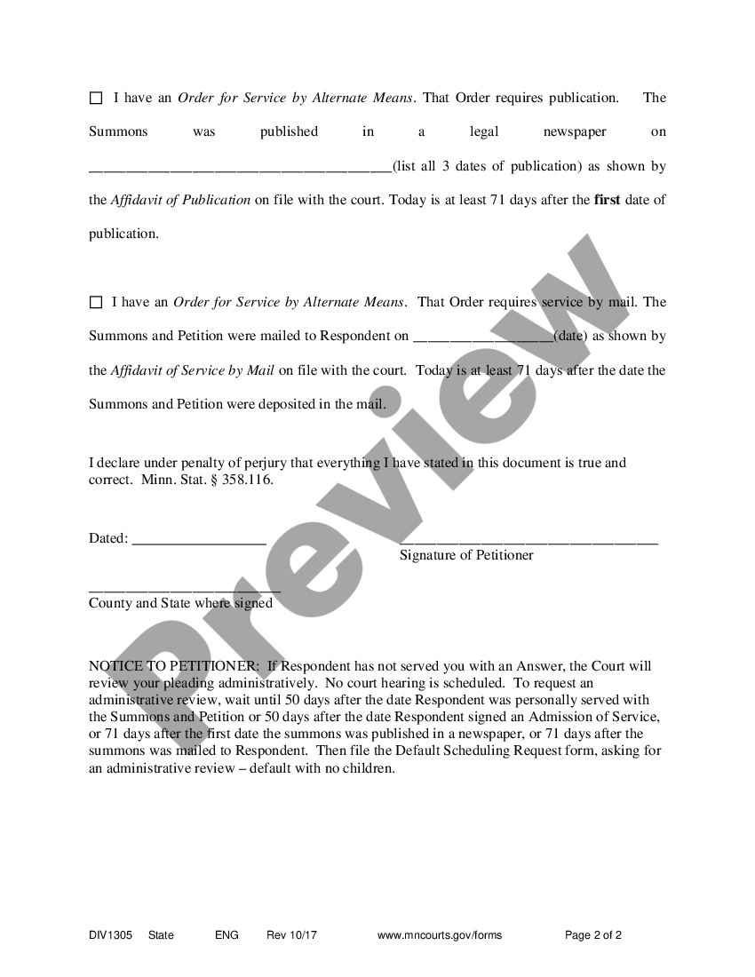 Affidavit For Entry Of Default Judgment Us Legal Forms