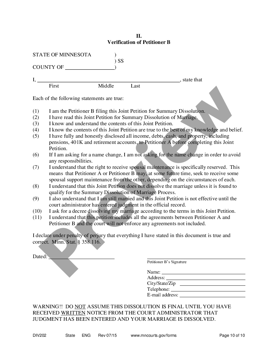 page 9 Summary Dissolution Form preview