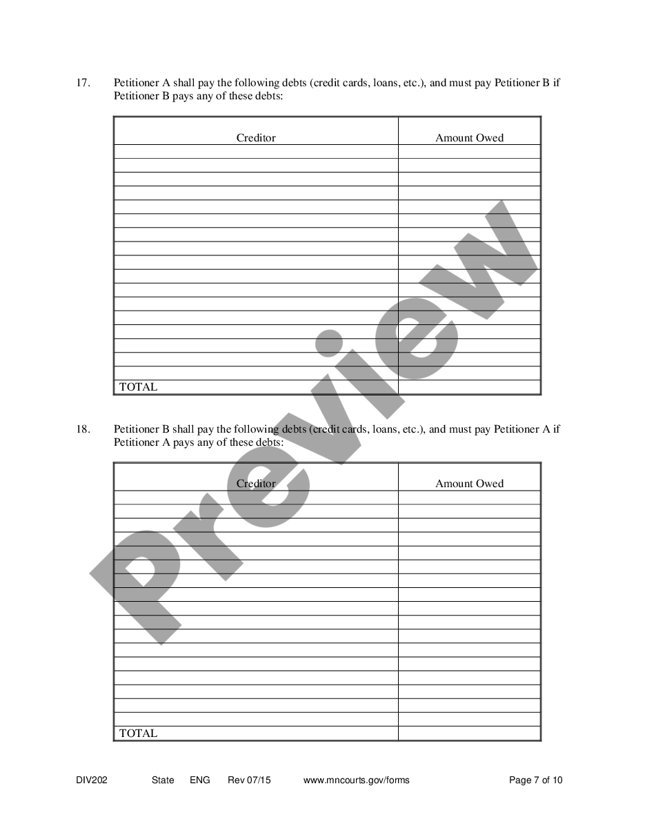 form Summary Dissolution Form preview