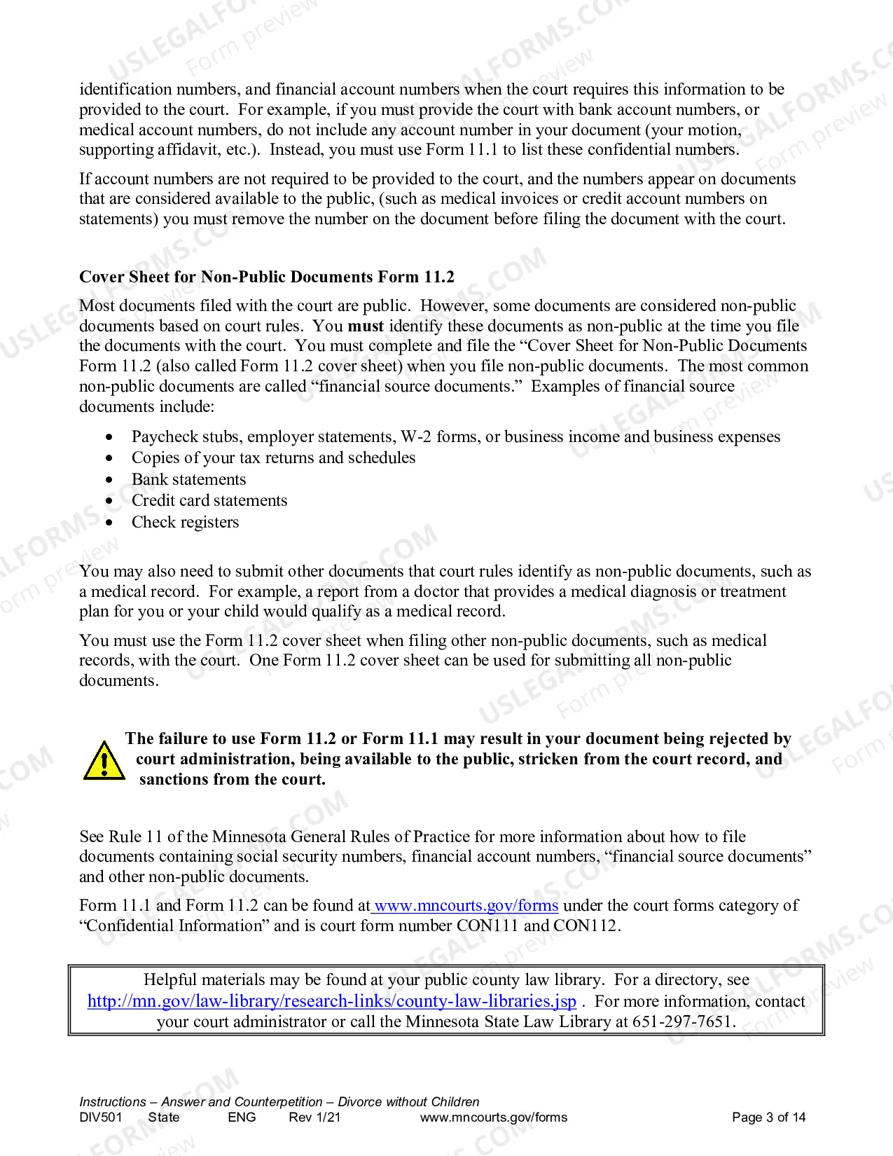 Preview Instructions - Answer and Counterpetition