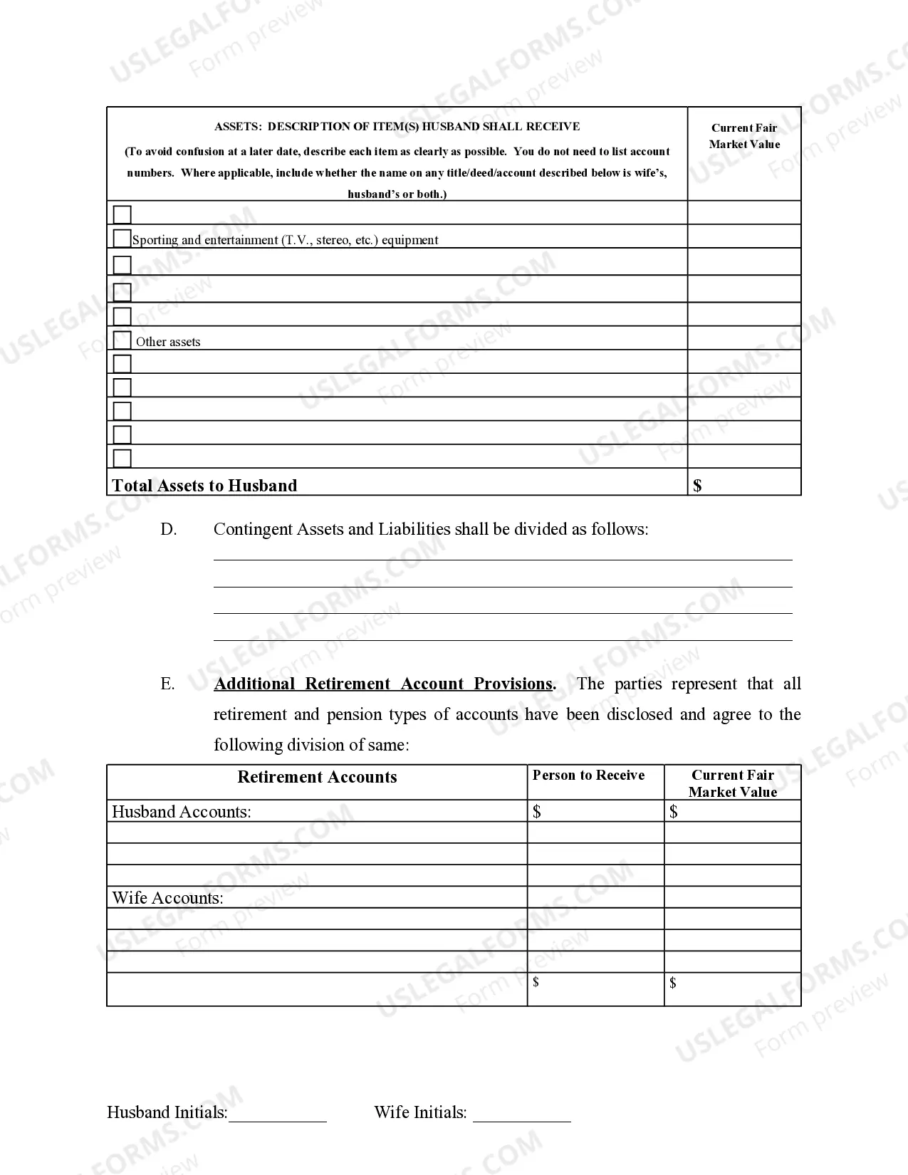 Preview Marital Domestic Separation and Property Settlement Agreement Minor Children Parties May have Joint Property or Debts where Divorce Action Filed