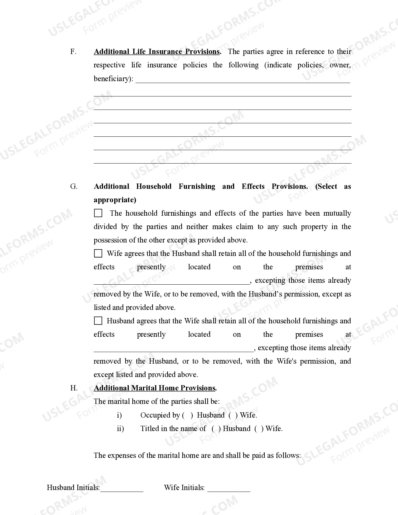 Preview Marital Domestic Separation and Property Settlement Agreement Minor Children Parties May have Joint Property or Debts where Divorce Action Filed