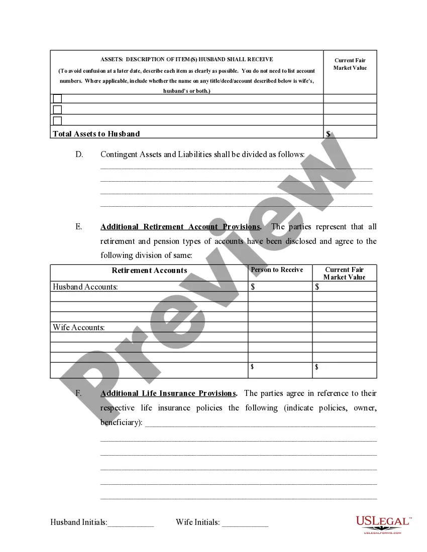 Preview Marital Domestic Separation and Property Settlement Agreement Adult Children Parties May have Joint Property or Debts effective Immediately