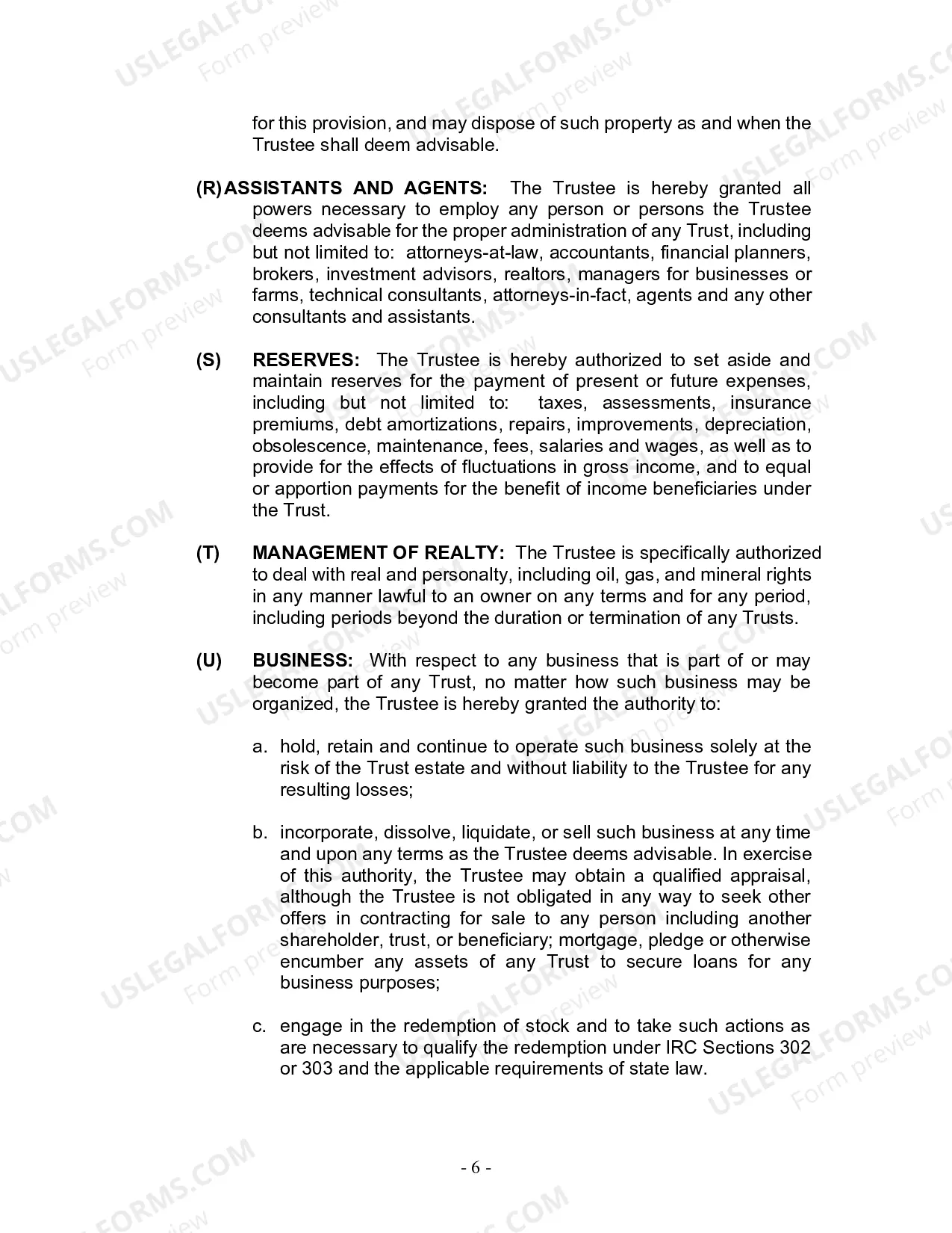 Preview Revocable Living Trust for Husband and Wife with No Children