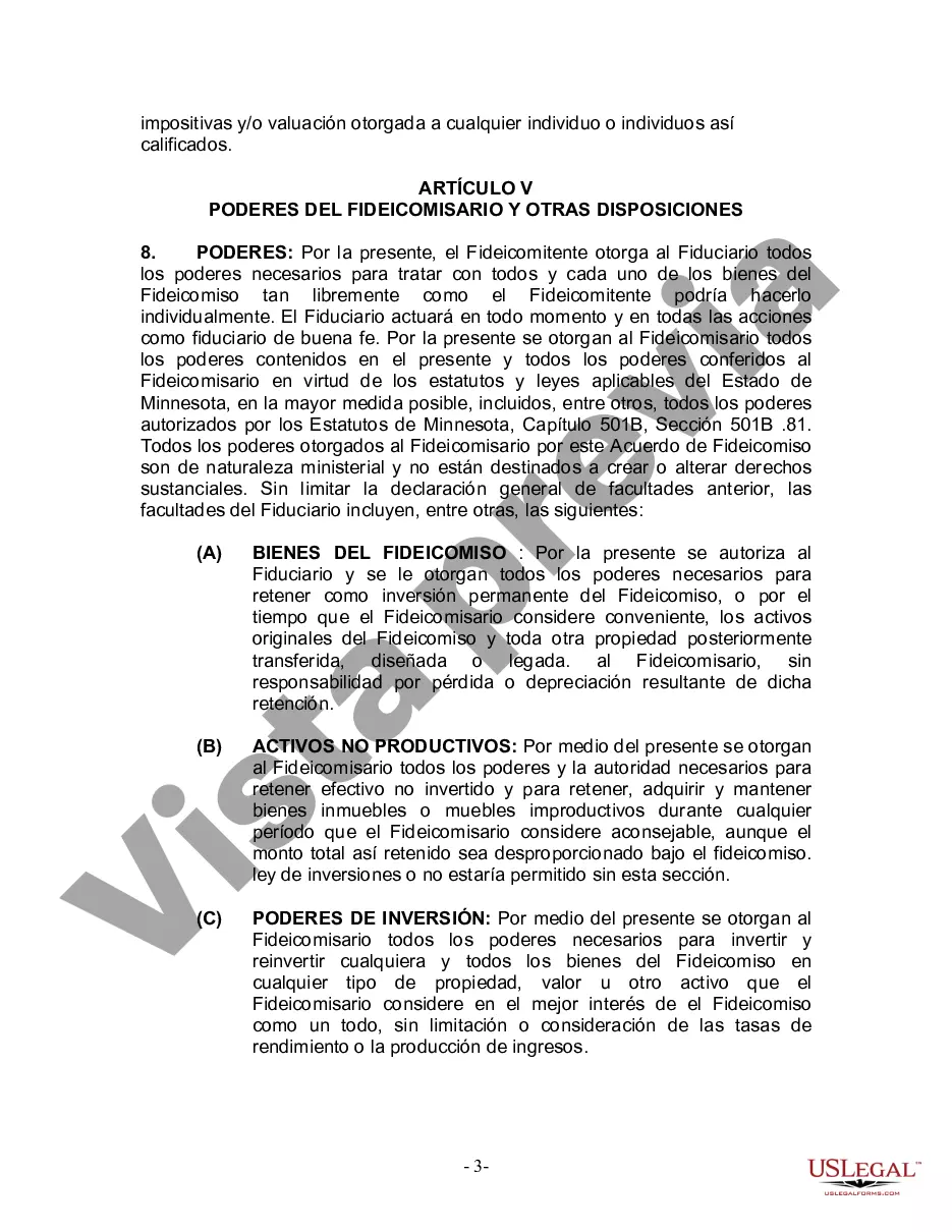 Preview Fideicomiso en Vida para Individuos Solteros, Divorciados o Viudos (o Viudos) con Hijos