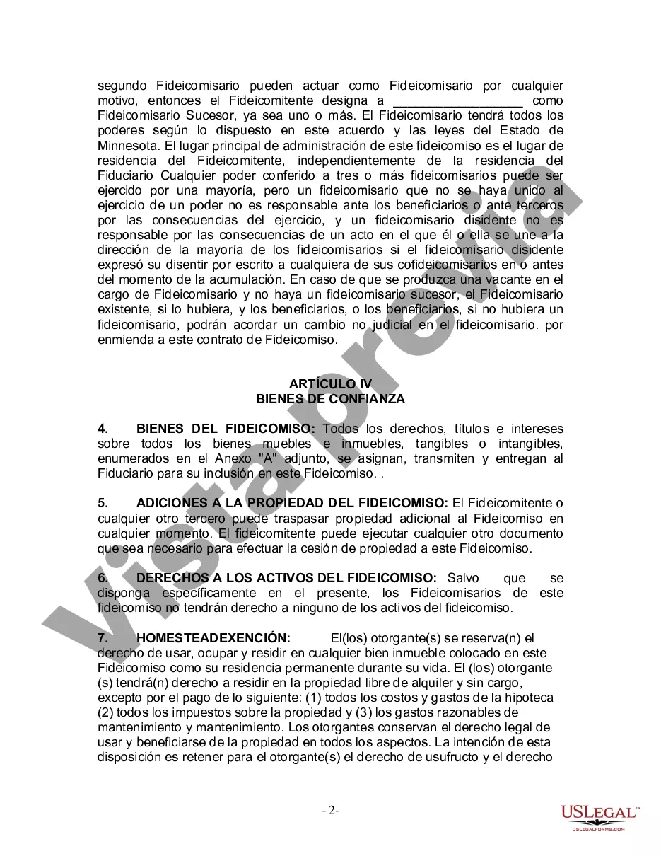 Preview Fideicomiso en vida para esposo y esposa con hijos menores o adultos