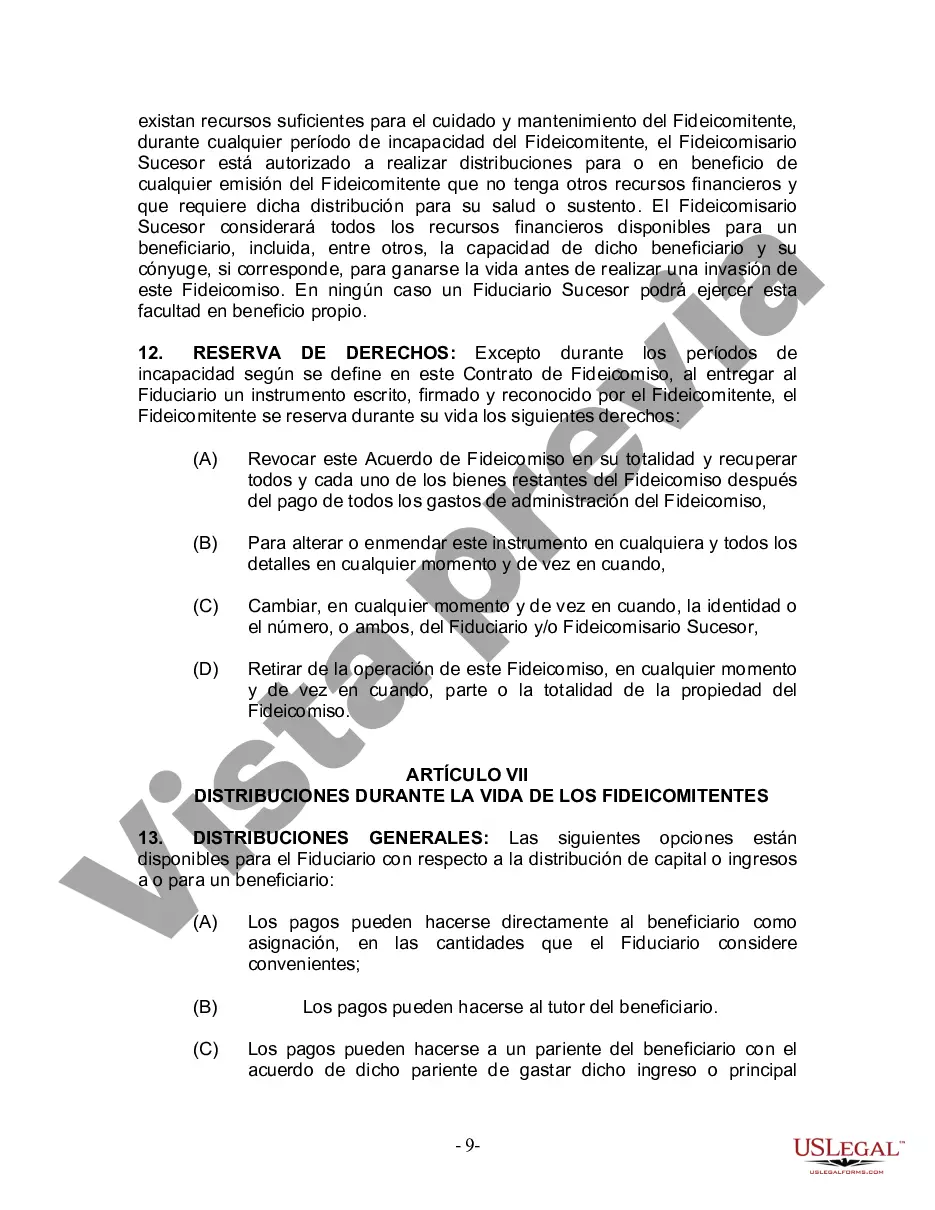 Preview Fideicomiso en vida para esposo y esposa con hijos menores o adultos