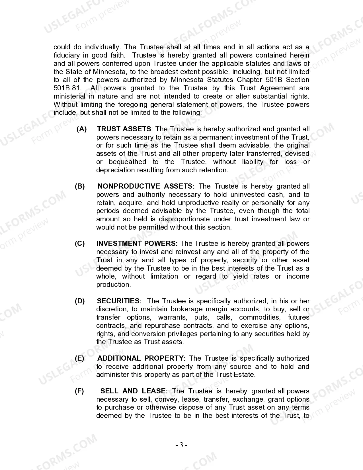 Preview Living Trust for Husband and Wife with Minor and or Adult Children