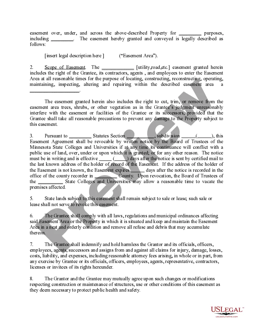 Preview Nonexclusive Roadway or Utility Easement
