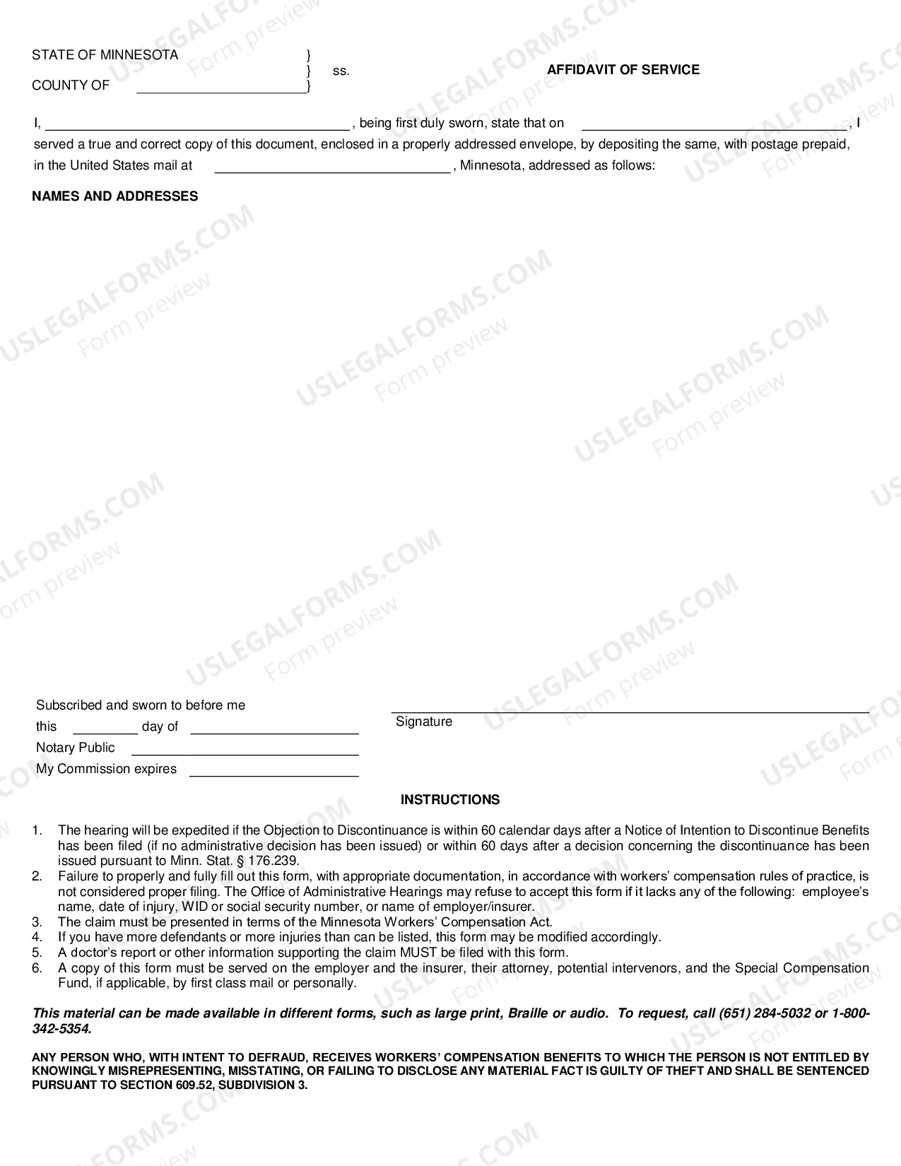 Preview Employee's Objection to Discontinuance for Workers' Compensation