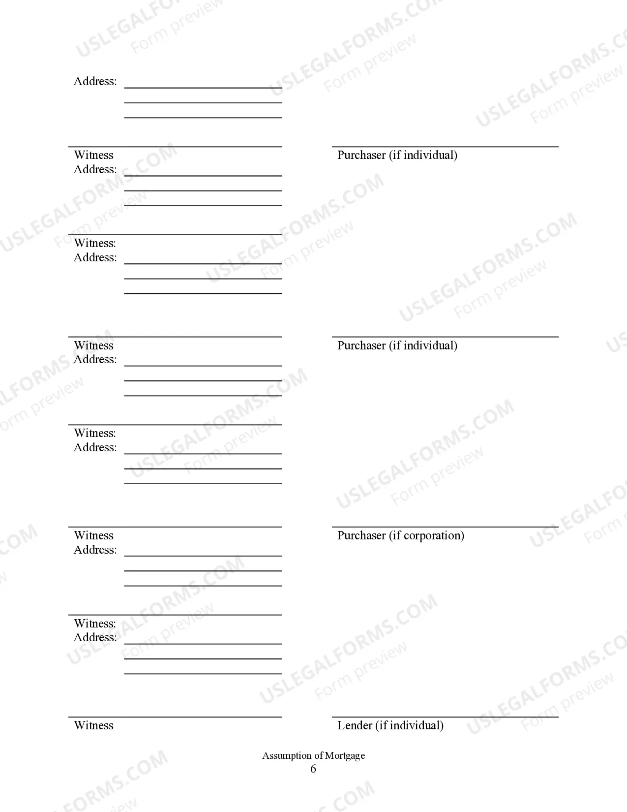 Preview Assumption Agreement of Mortgage and Release of Original Mortgagors