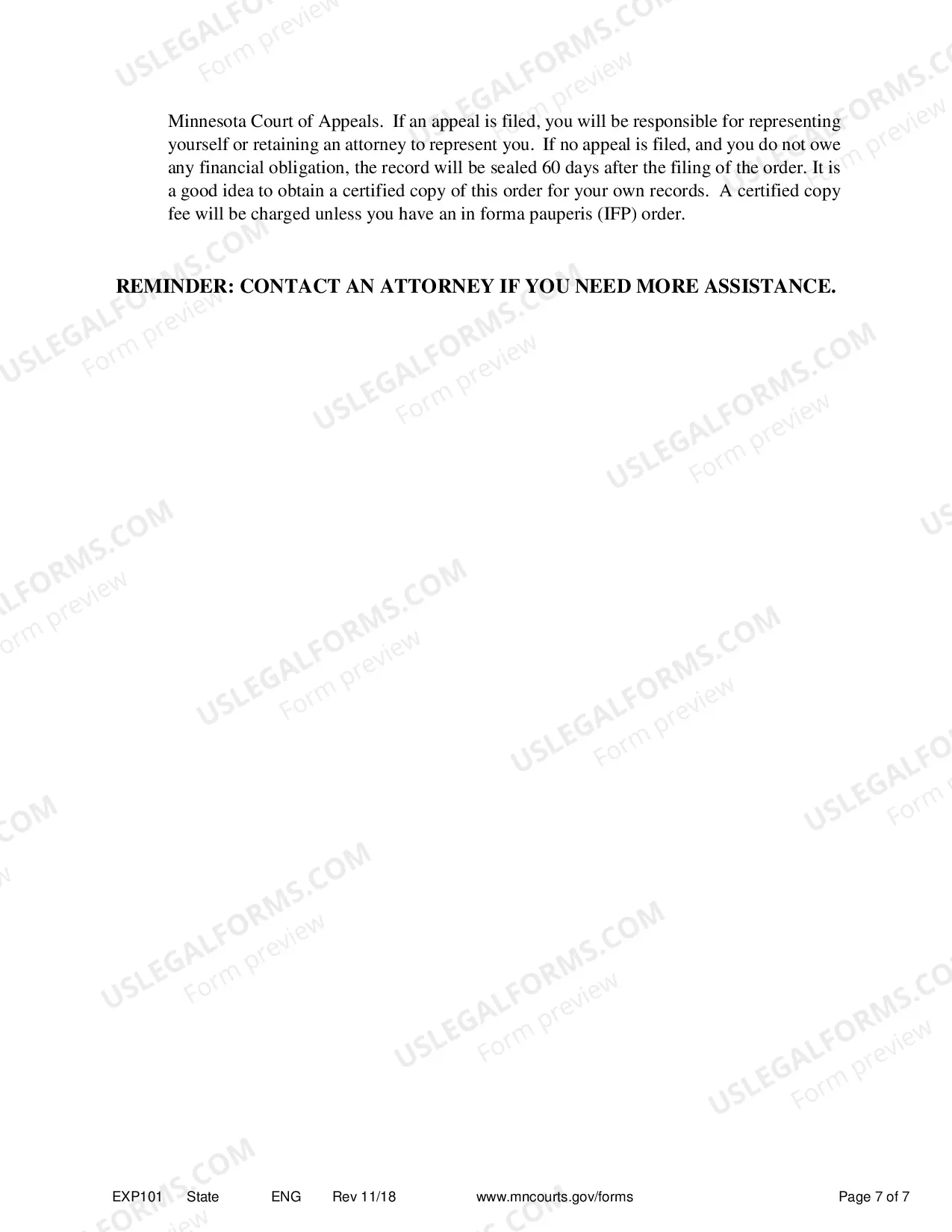 Preview Petitioner Instructions for Expungement, Sealing of Criminal Records