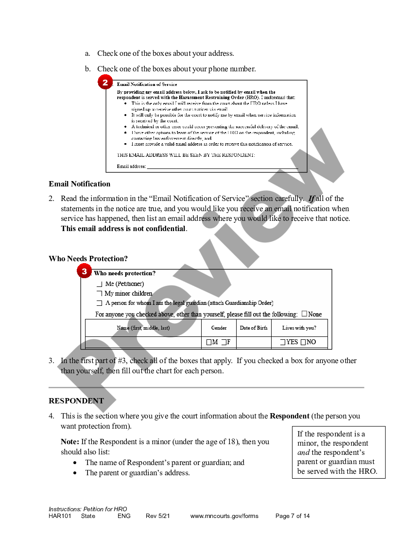 Minnesota How to Apply for a Harassment Restraining Order How To File