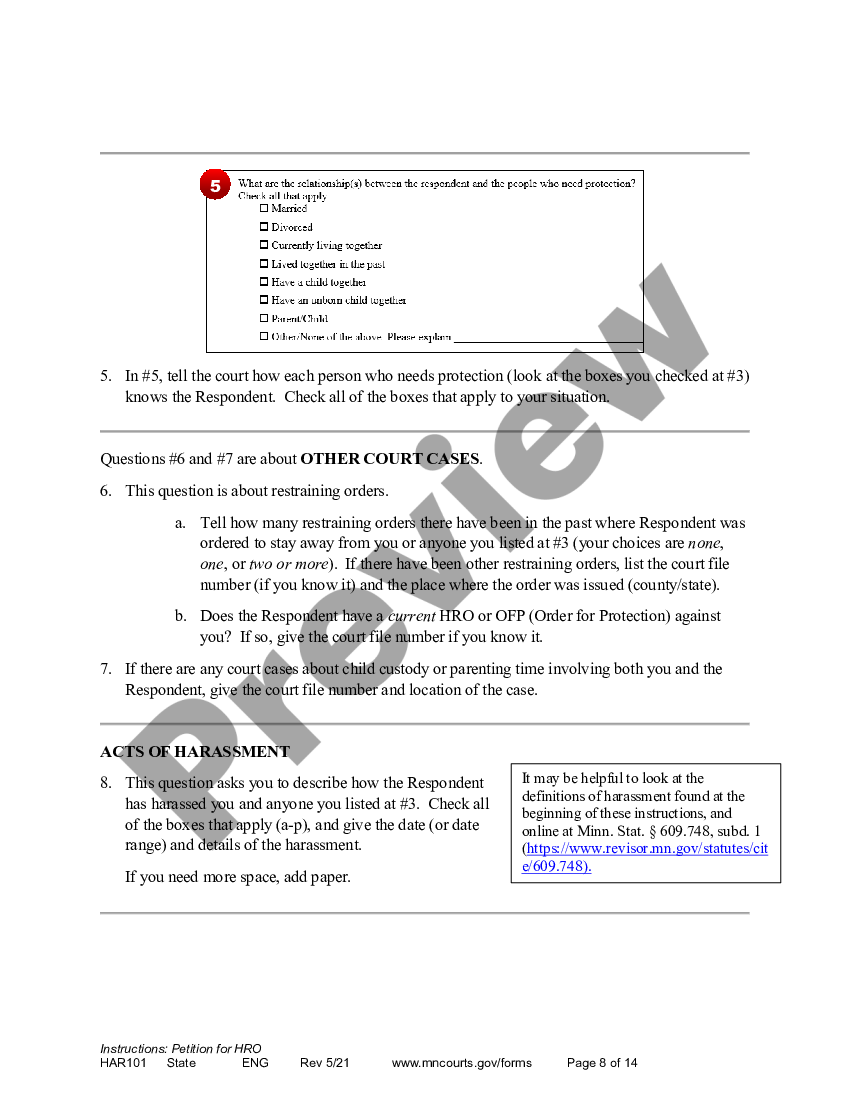 Minnesota How to Apply for a Harassment Restraining Order Harassment