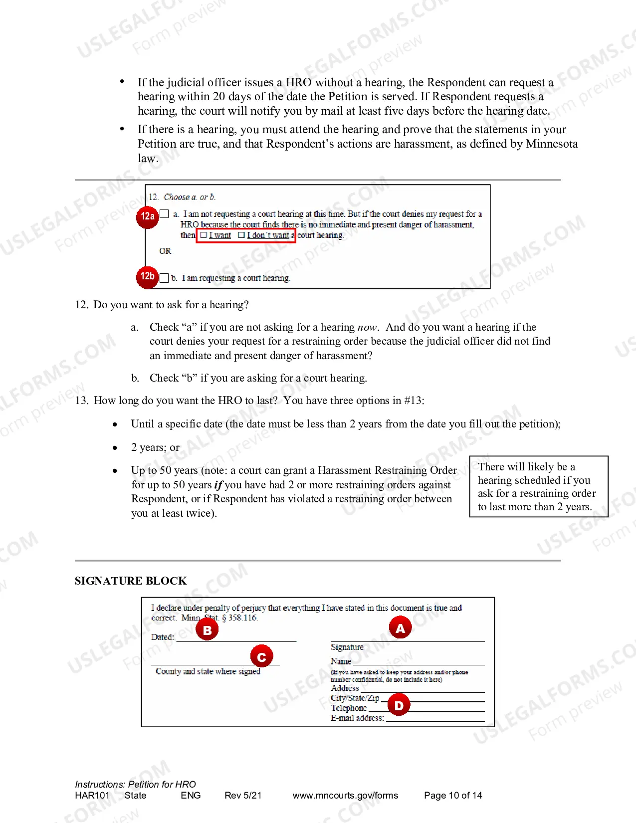 Preview How to Apply for a Harassment Restraining Order - Petitioner Instructions