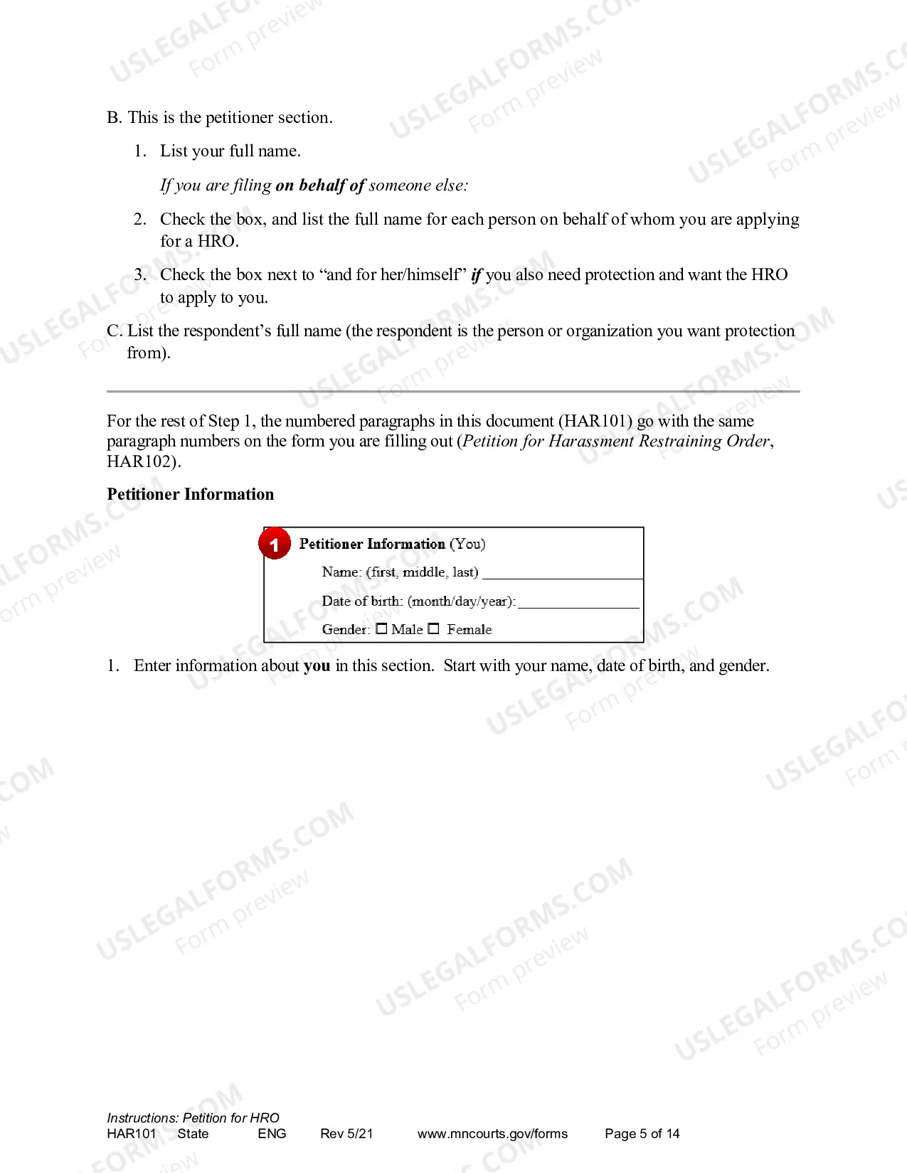 Preview How to Apply for a Harassment Restraining Order - Petitioner Instructions