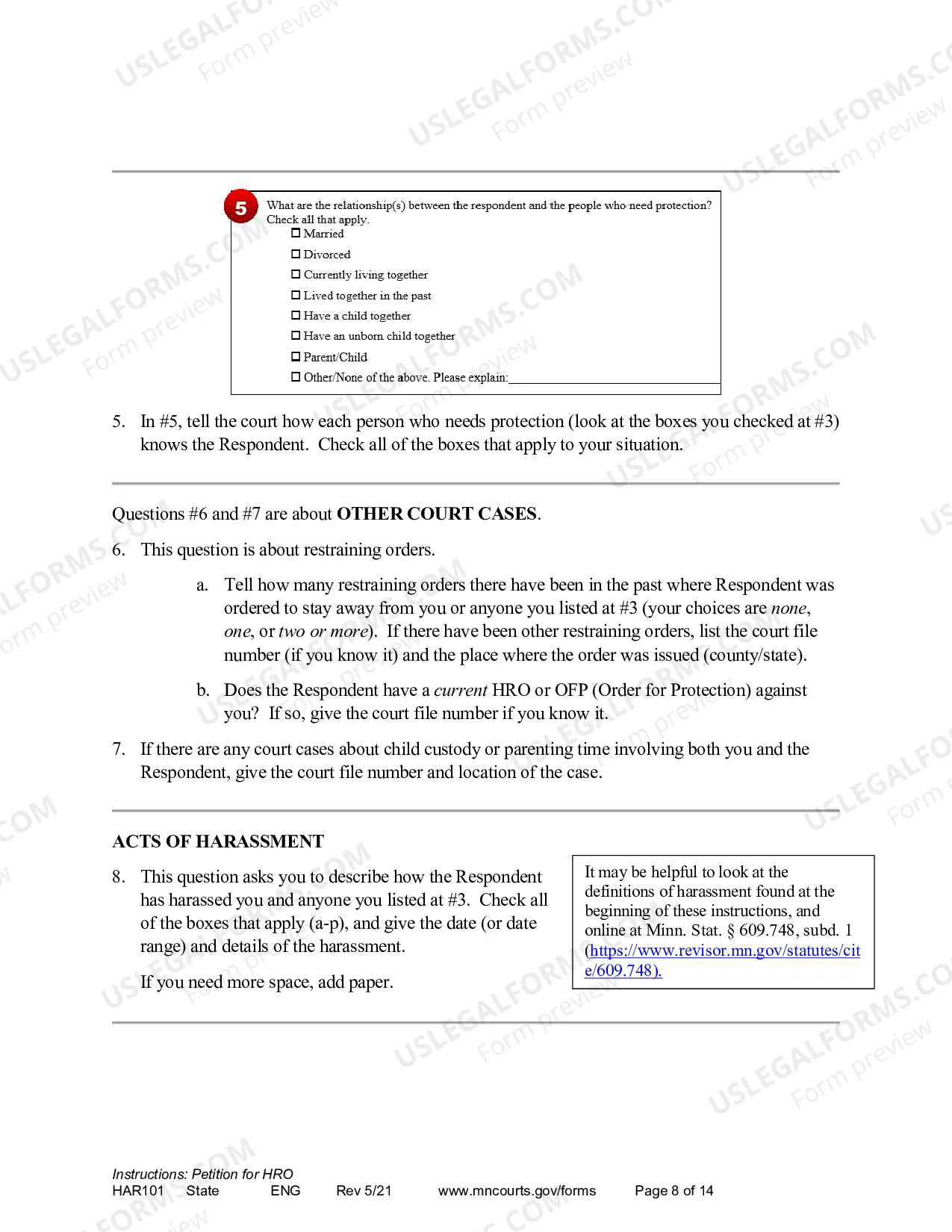 Preview How to Apply for a Harassment Restraining Order - Petitioner Instructions