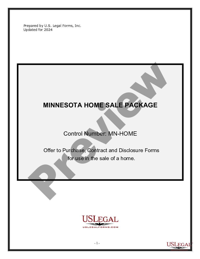 page 0 Real Estate Home Sales Package with Offer to Purchase, Contract of Sale, Disclosure Statements and more for Residential House preview