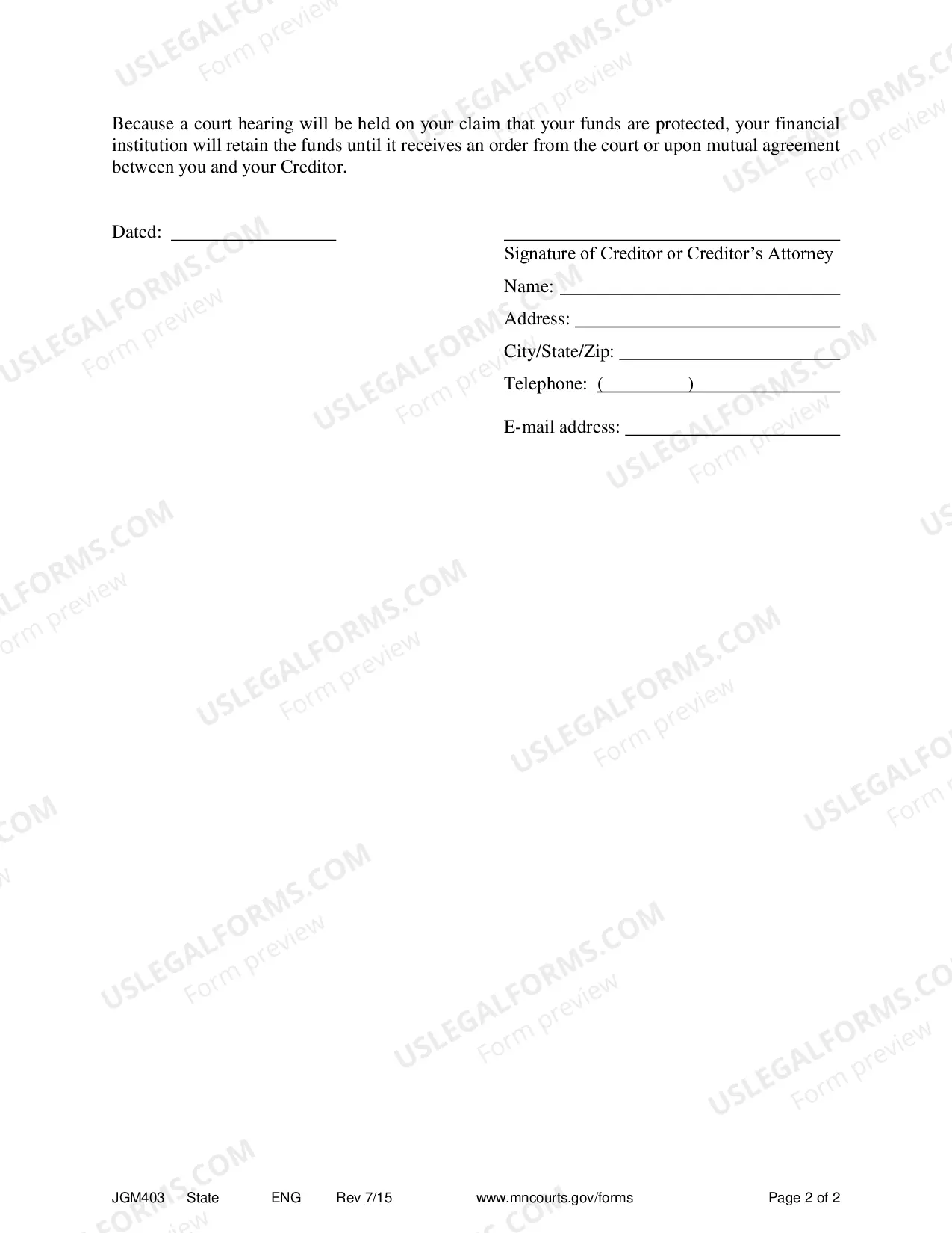 Preview Creditors Objection