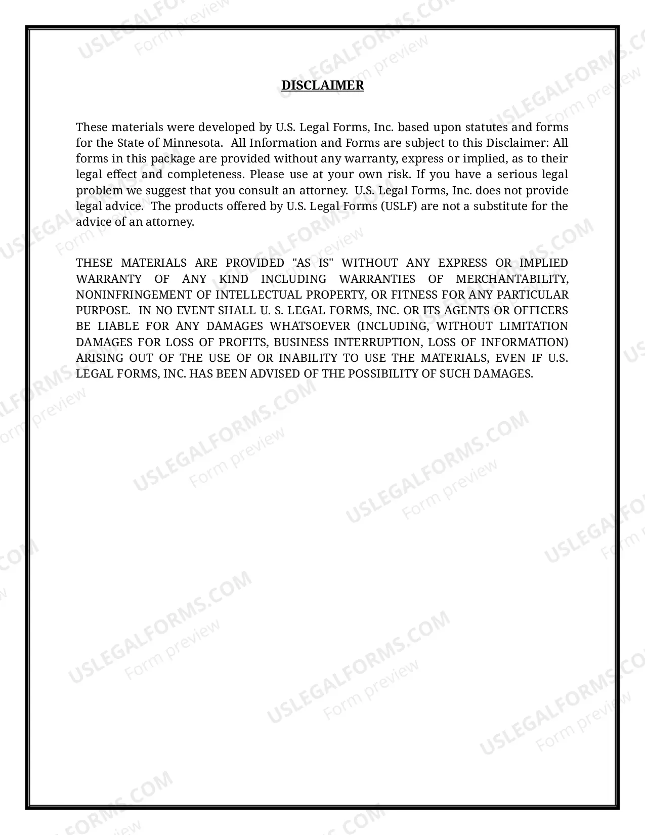 Preview Minnesota Name Change Instructions and Forms Package for an Adult