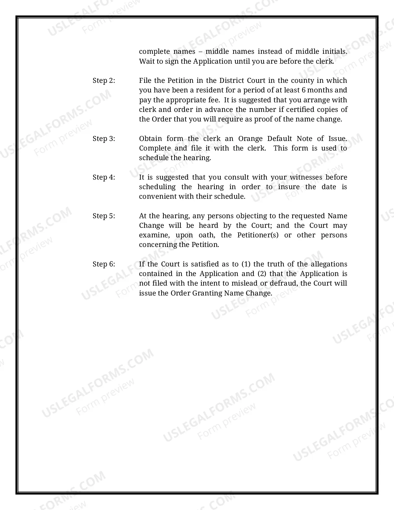 Preview Minnesota Name Change Instructions and Forms Package for a Minor