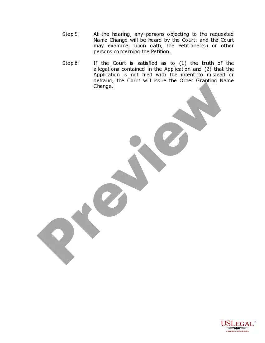 Preview Minnesota Name Change Instructions and Forms Package for a Family