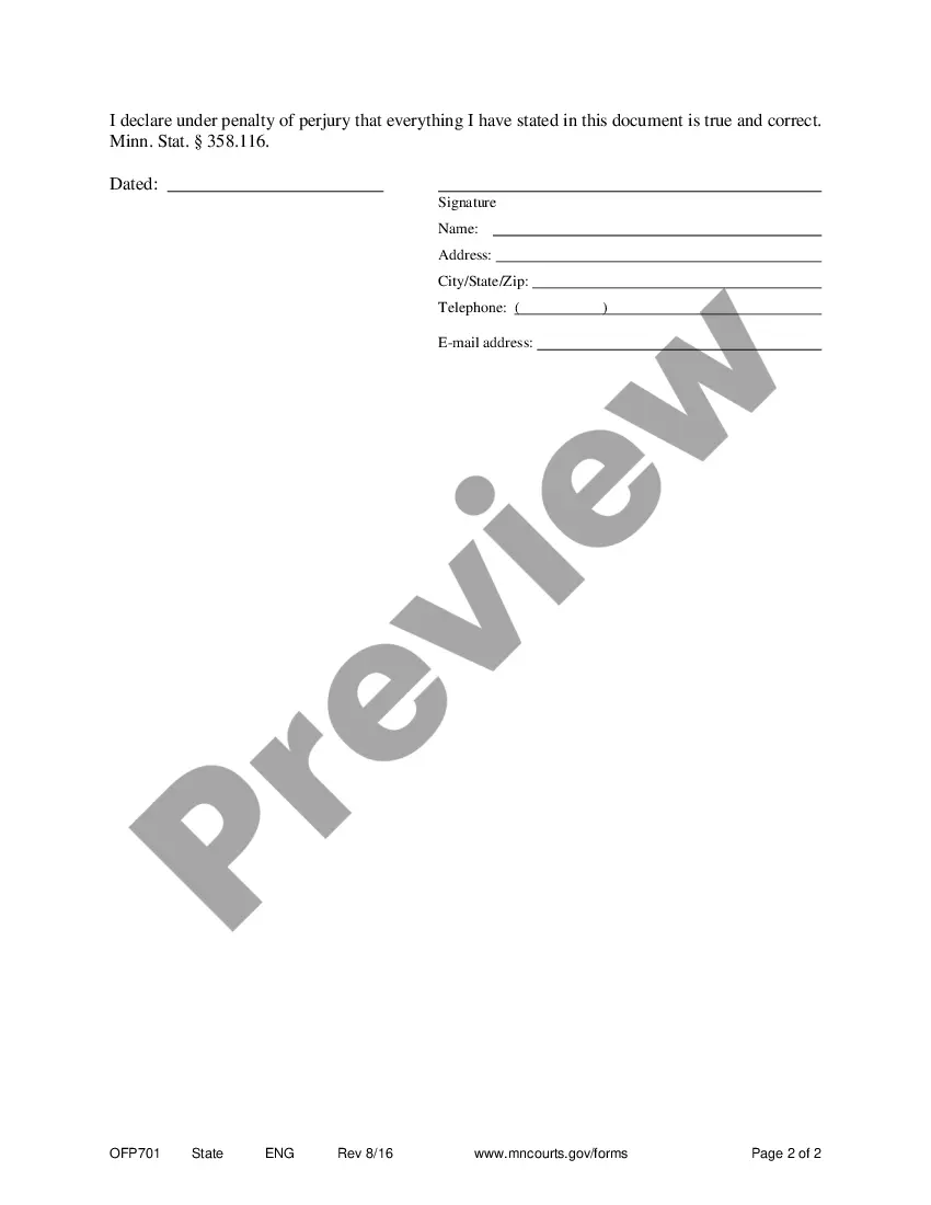 Preview Application for Extension of Order for Protection