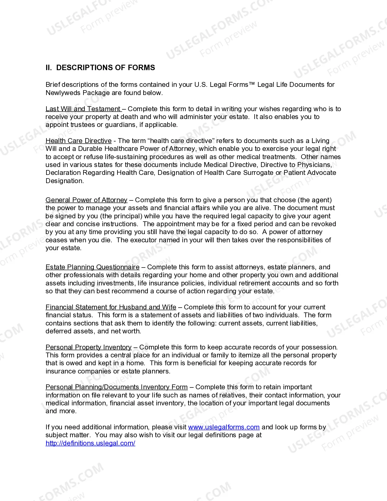 Preview Minnesota Essential Legal Life Documents for Newlyweds