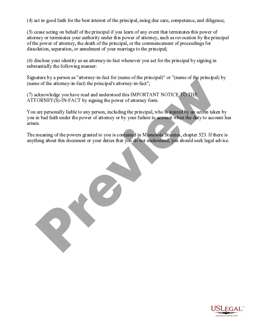 Preview General Power of Attorney for Care and Custody of Child or Children