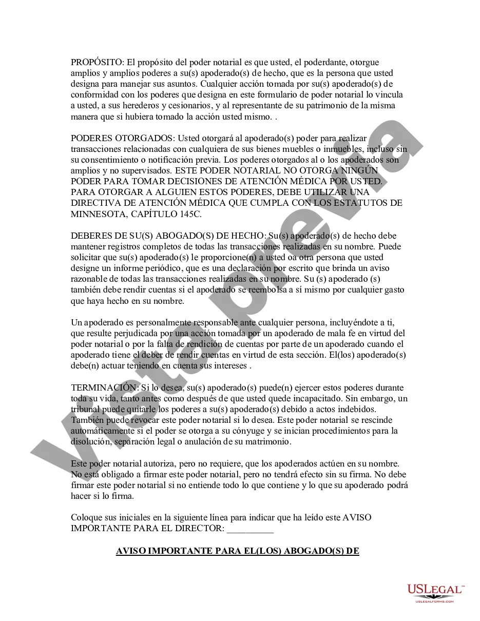 Preview Poder General Estatutario con Disposiciones Duraderas