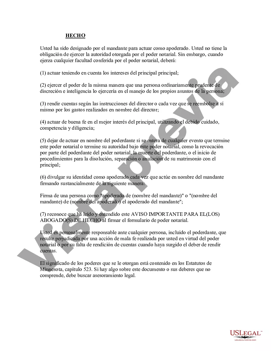 Preview Poder General Estatutario con Disposiciones Duraderas