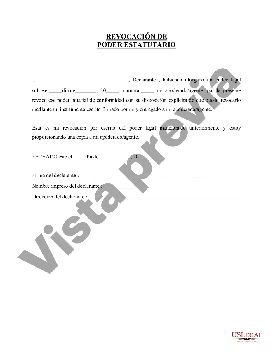 Preview Revocación del Poder General Estatutario