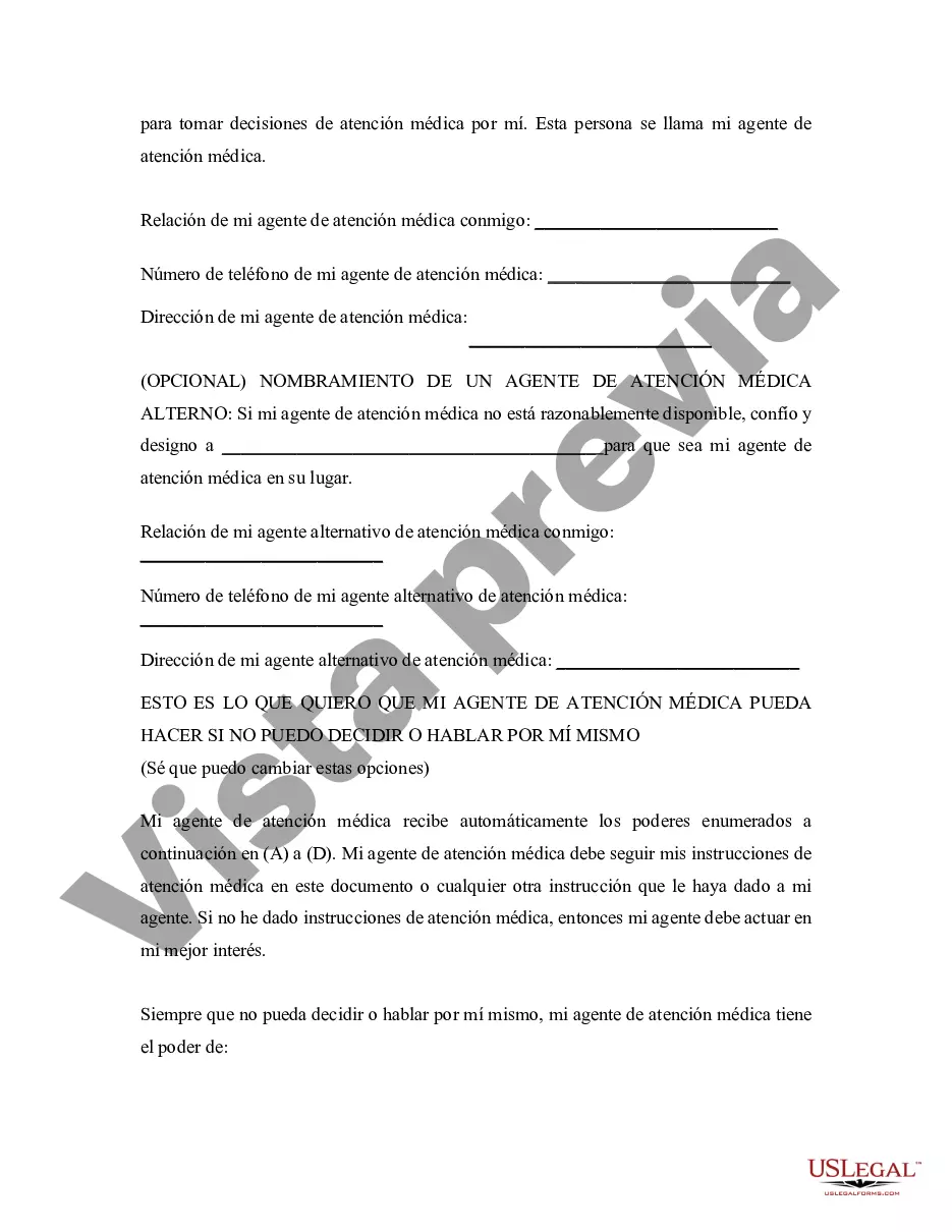Preview Directiva estatutaria de atención médica como testamento en vida