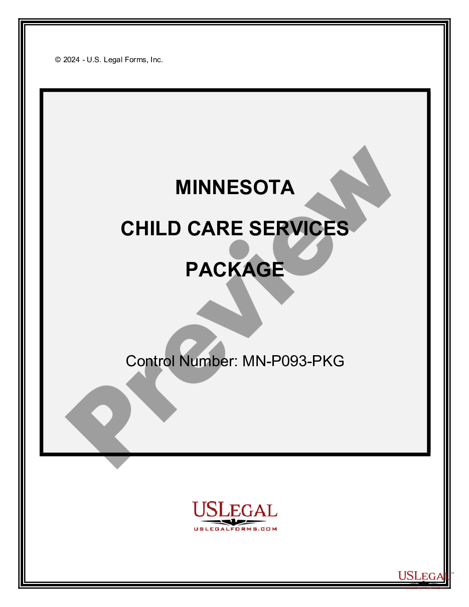 page 0 Child Care Services Package preview