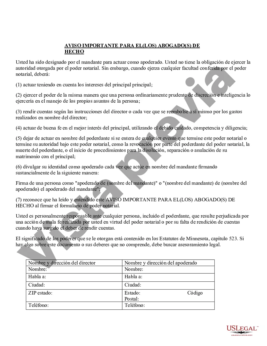 Preview Poder notarial especial o limitado para transacciones de venta de bienes raíces por parte del vendedor