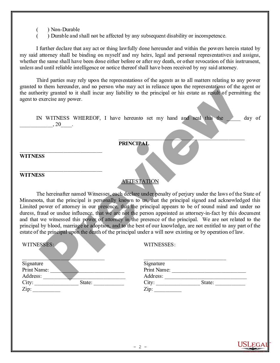 page 1 Limited Power of Attorney for Stock Transactions and Corporate Powers preview