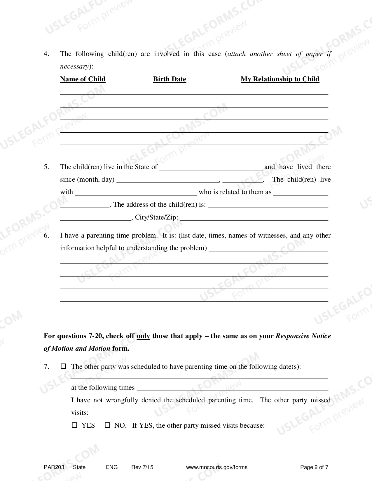Preview Affidavit in Support of Responsive Motion