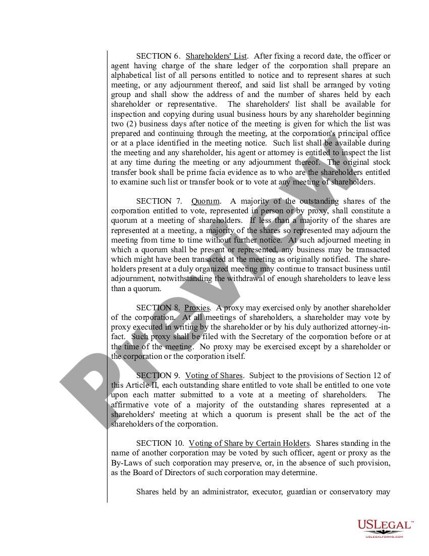 page 3 Sample Bylaws for a Minnesota Professional Corporation preview