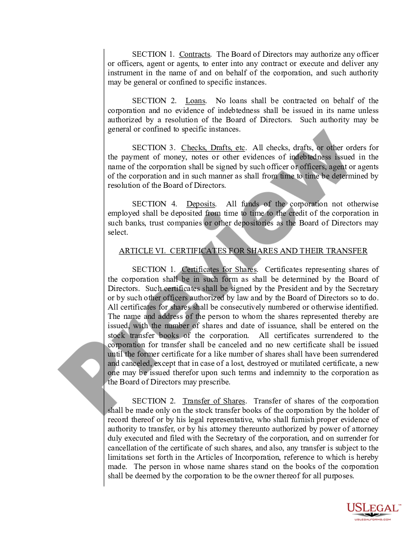 page 8 Sample Bylaws for a Minnesota Professional Corporation preview
