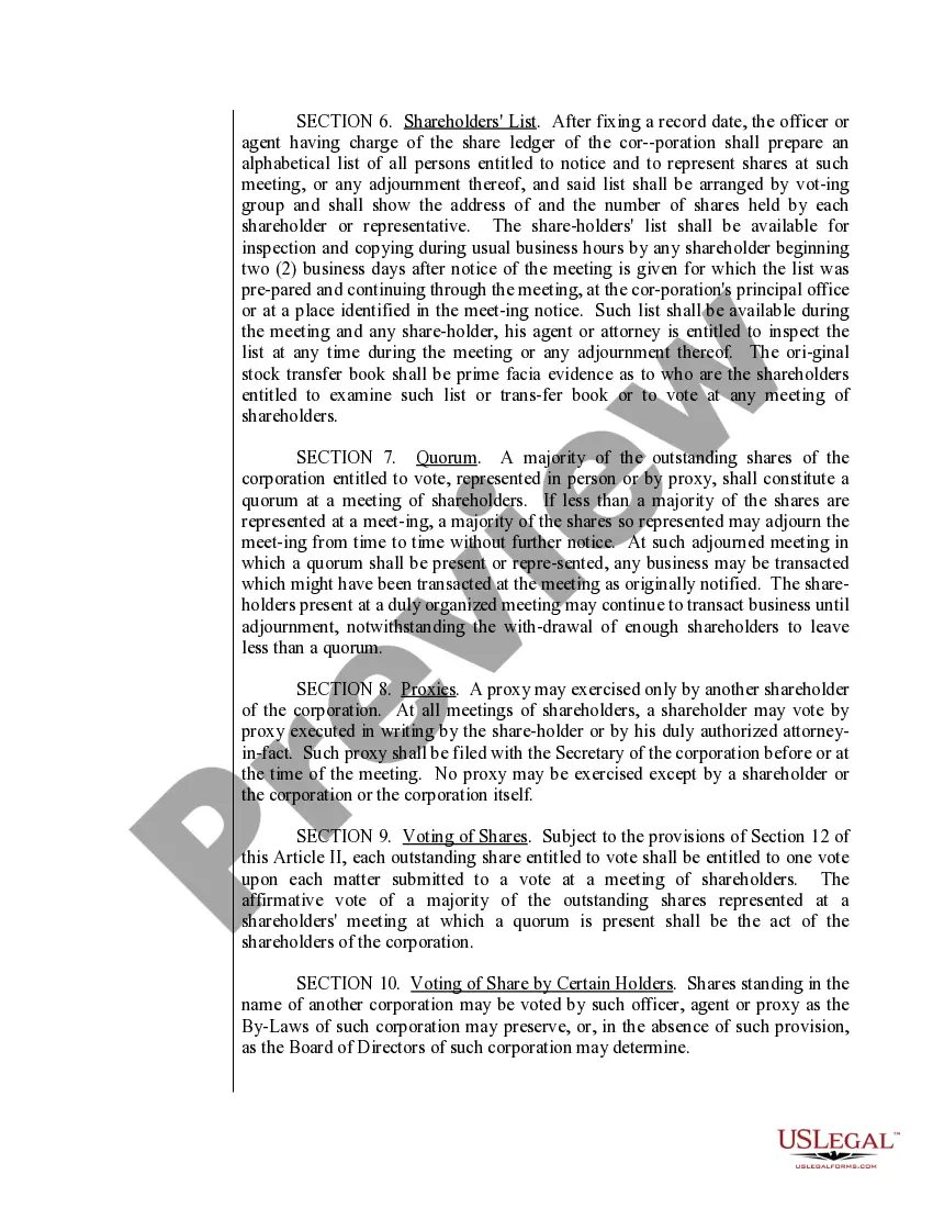 Preview Sample Bylaws for a Minnesota Professional Corporation