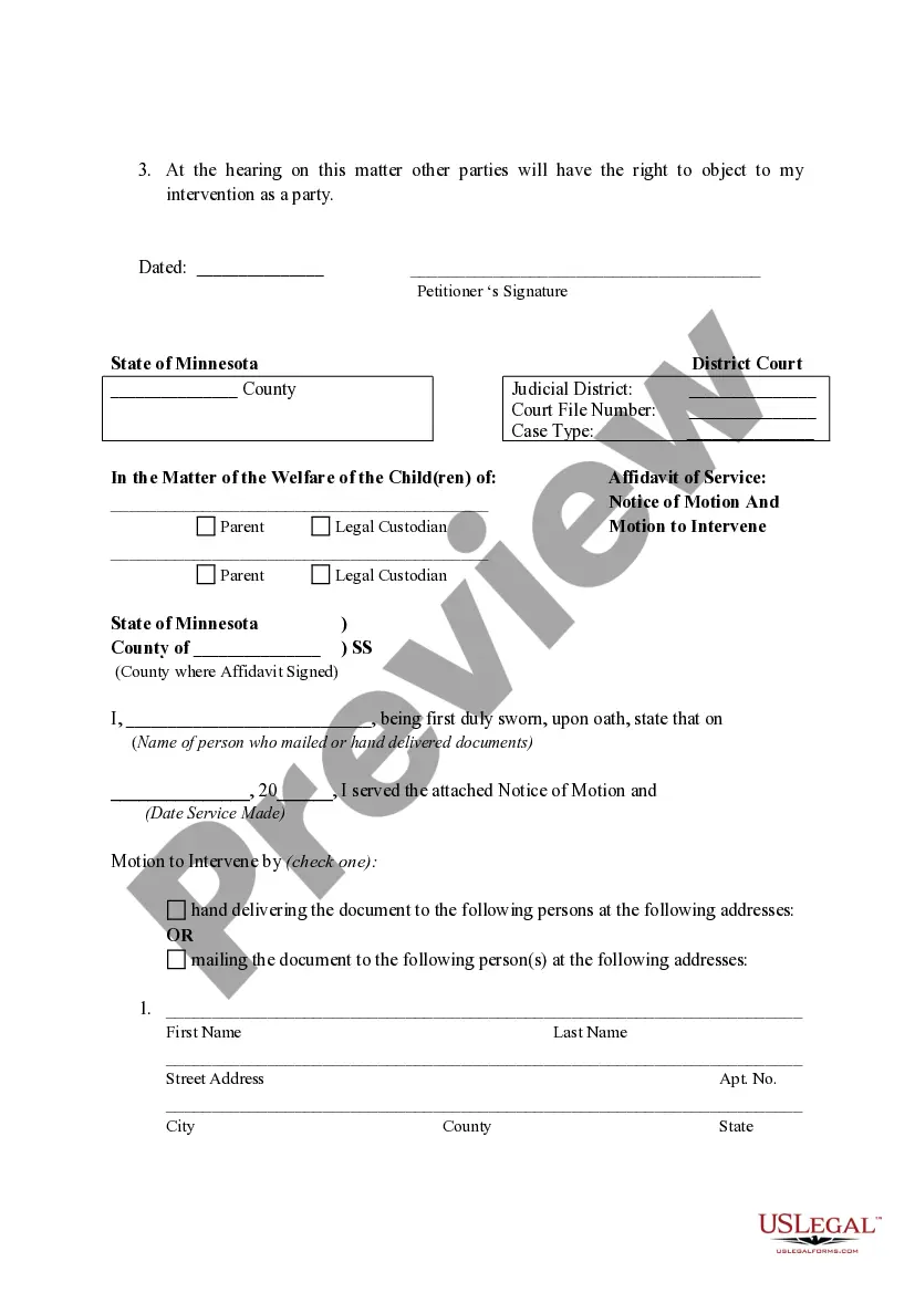 Get Notice of Motion and Motion to Intervene as a Party Preview Notice of Motion and Motion to Intervene as a Party