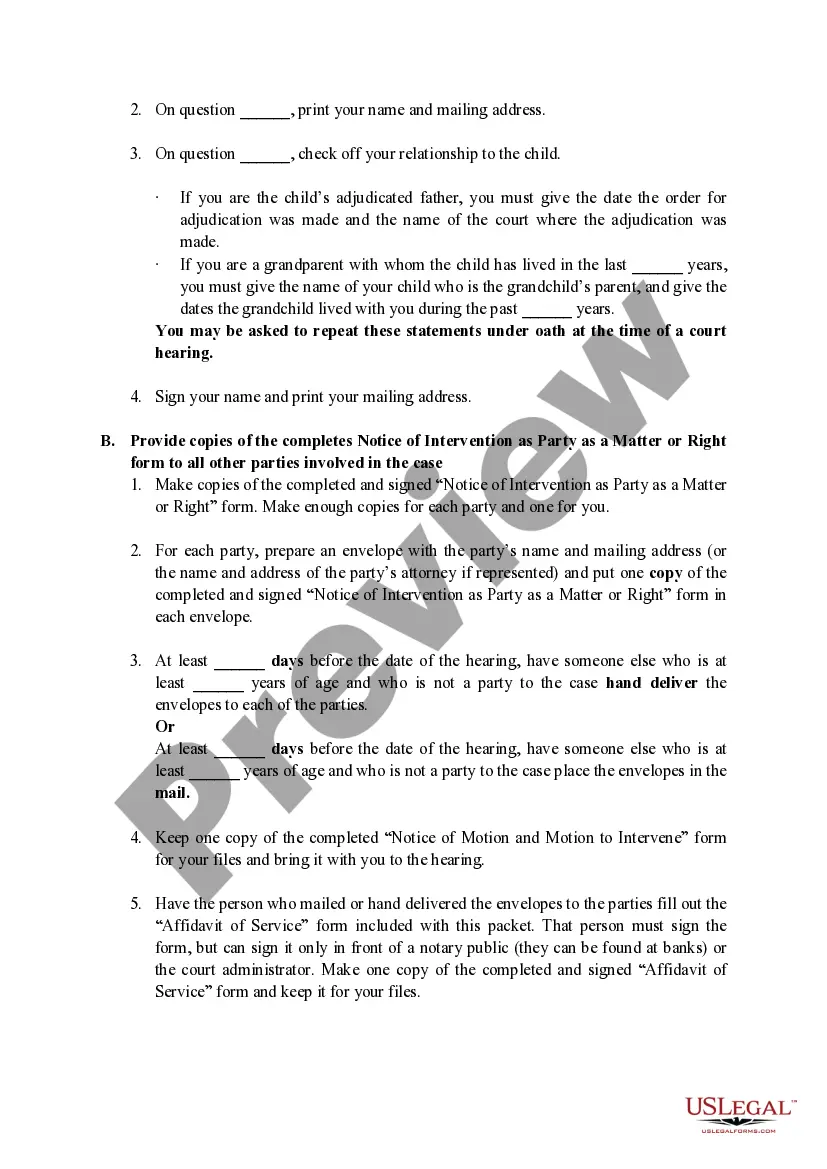 Get Notice of Intervention of a Party as a Matter of Right Preview Notice of Intervention of a Party as a Matter of Right