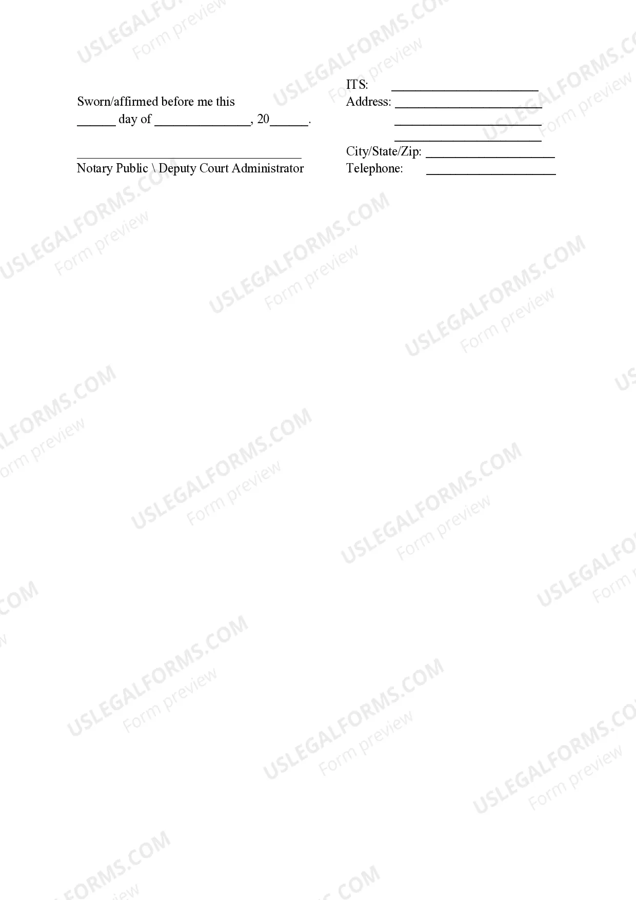 Preview Acceptance of Appointment