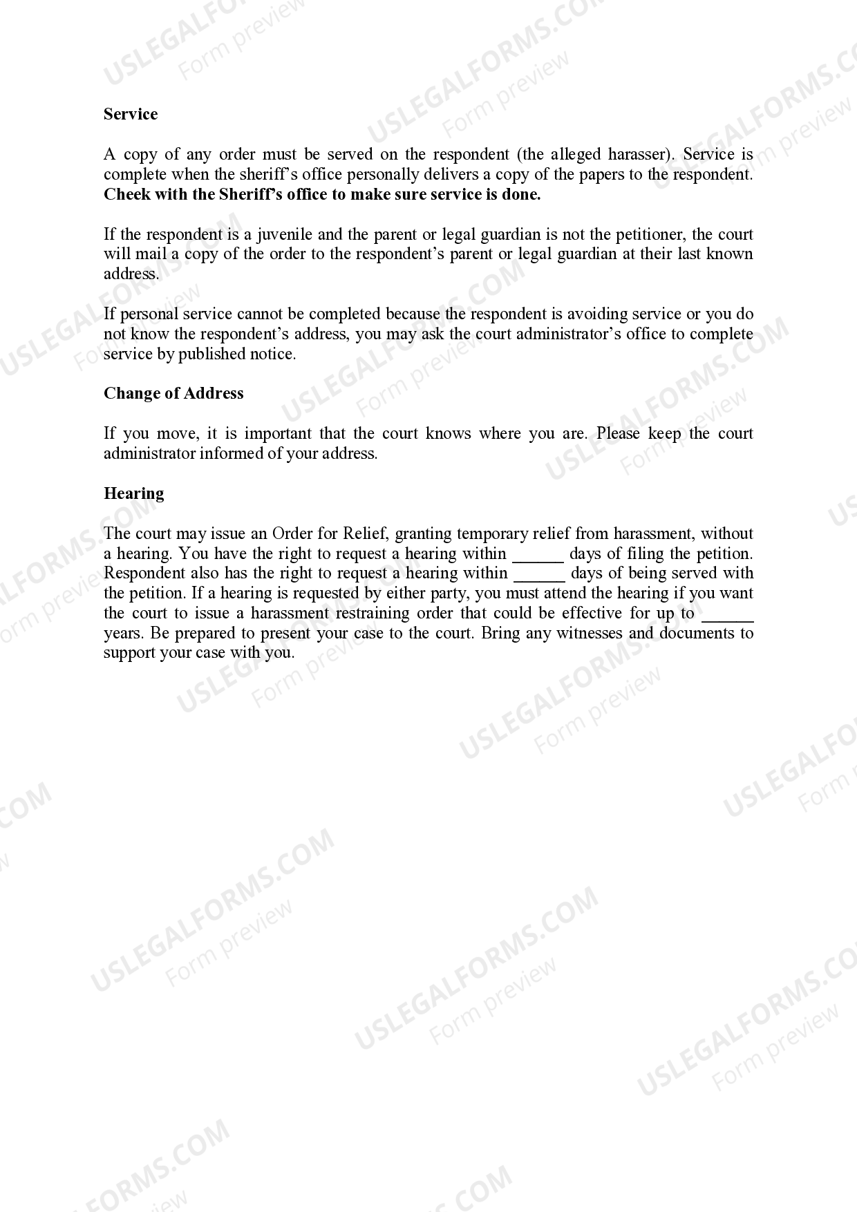 Minnesota How to Apply for a Harassment Restraining Order (Petitioner